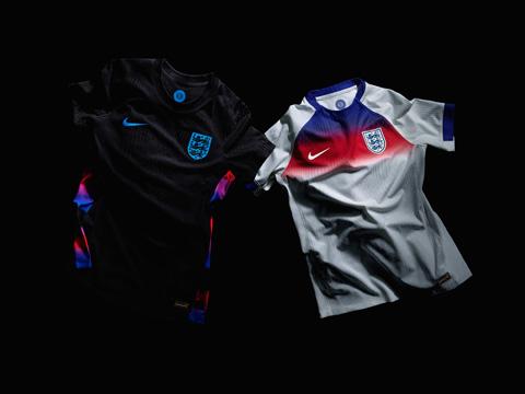 英格兰女足国家队 2025 欧洲杯主客场球衣